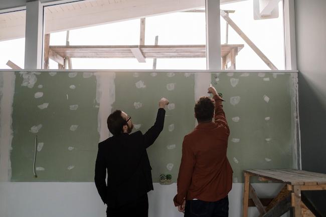 Home remodeling project underway at a Texas residence